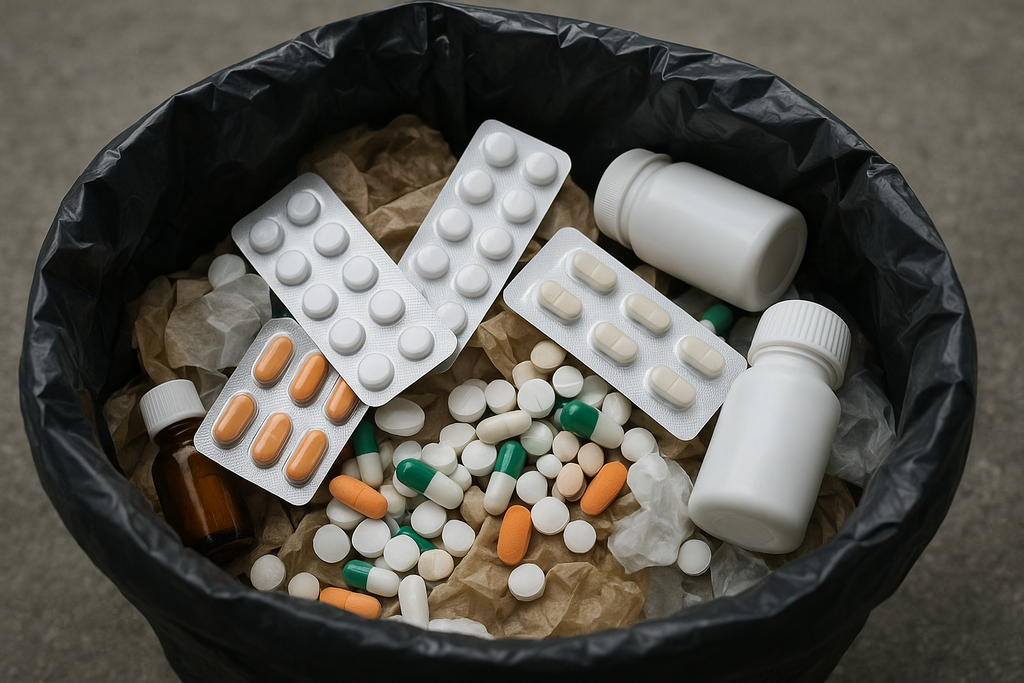 Sete em cada dez brasileiros ainda jogam remédio no lixo